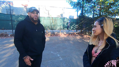 Dancer wants to show his moves to cutie in the park