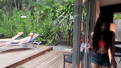 Caught in the Act: Stepdaughter's Naughty Photo Leads to Wild Poolside Hookup