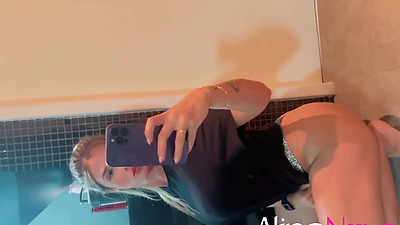 New Year alone the hot blonde had fun with her beautiful hands - Aline Novak