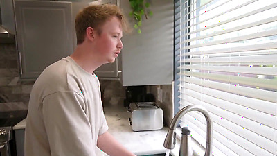 Stepmom taking care of horny stepson's boner