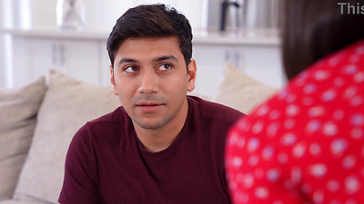 Big boobs Latina stepsister apologises to stepbro with her pussy