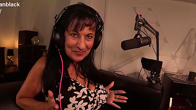 Horny secret masturbation in the recording studio