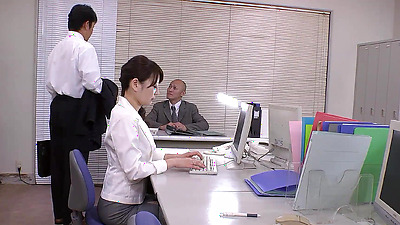 Japanese small Tits Secretary with Bushy Pussy seduce to Uncensored Creampie Fuck at Office in Japan