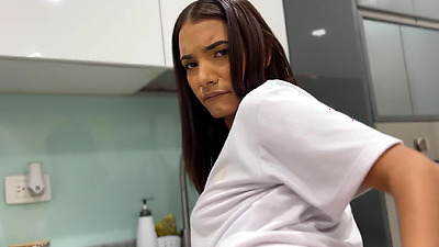 My best friend sees me cooking and fucks me!