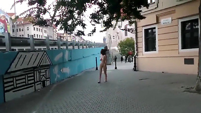 Stella Cox Walking Completely Naked In Public