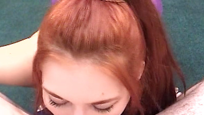 Tattooed teen masturbates with a toy and rides a older man on the sofa