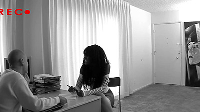 Black girl Nyomi Banxxx Gets Her Pussy Pounded by a White Penis