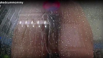 Spied on my chubby roomate trying her new toy in the shower. Almost dropped my phone trying to not get caught.