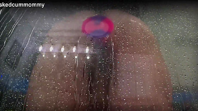 Spied on my chubby roomate trying her new toy in the shower. Almost dropped my phone trying to not get caught.