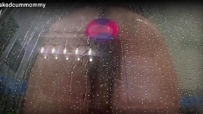 Spied on my chubby roomate trying her new toy in the shower. Almost dropped my phone trying to not get caught.