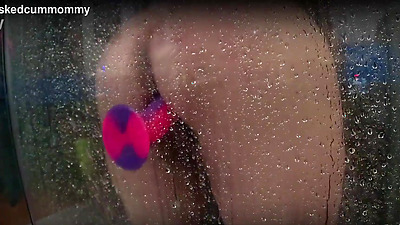 Spied on my chubby roomate trying her new toy in the shower. Almost dropped my phone trying to not get caught.