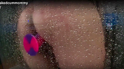 Spied on my chubby roomate trying her new toy in the shower. Almost dropped my phone trying to not get caught.