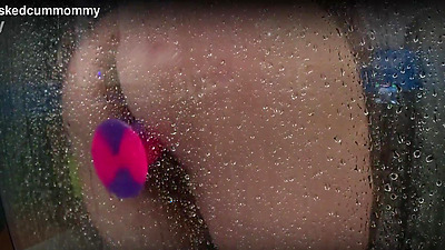 Spied on my chubby roomate trying her new toy in the shower. Almost dropped my phone trying to not get caught.