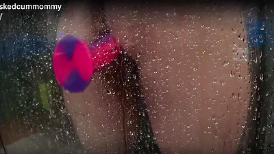 Spied on my chubby roomate trying her new toy in the shower. Almost dropped my phone trying to not get caught.