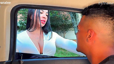 Sexy busty Latina Milf in heels Silvana Lee gets picked up in public by a guy with a big penis
