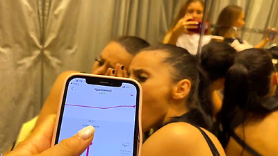 Playing in LovenseLush with my girlfriend in public