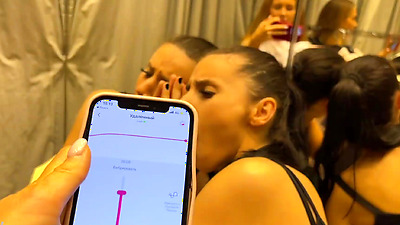 Playing in LovenseLush with my girlfriend in public