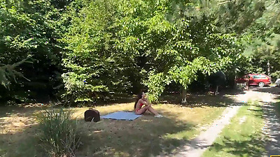 HUNT4K. Rough outdoor sex with a lot of cum between a teen and an older guy