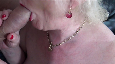 Dirty Old Granny Fucks Young Toyboy Mature Milf Lover Big Shaft on Couch! She likes to be in Control!