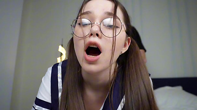 The student loves getting fucked in her school uniform.