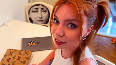 Cumshot in panties while parents are not at home