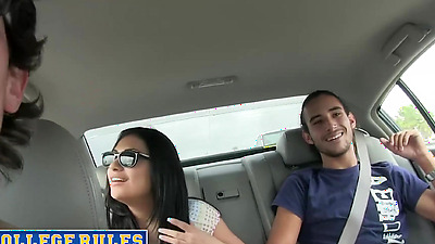 COLLEGE RULES - Need A Ride? Coeds Love Big Dick Road Trip Head Compilation