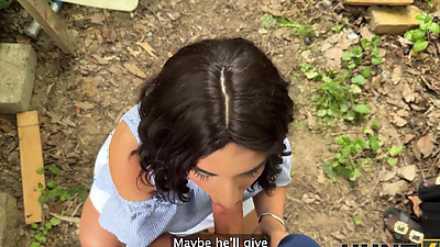 HUNT4K. Naughty girl fucked a stranger in front of her family