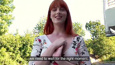 Public Agent - dirty hot American Redhead Cutie gets lost in Czech