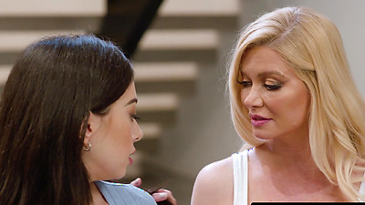 GIRLSWAY - MILF Serene Siren & Stepdaughter Chloe Surreal Get Intimate After Coming Out As Lesbians