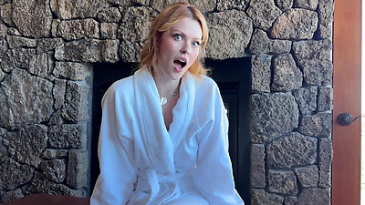 Slutty redhead bridesmaid gets locked out of hotel room before wedding