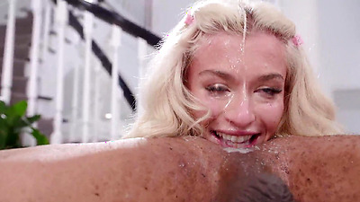 Blondie Girl Emma Rosie Interrupts Gamer To Fuck His MASSIVE Penis