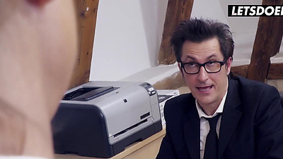 Busty Secretary Seduces Mean Boss On Valentine's Day - LETSDOEIT