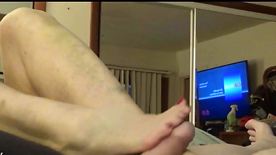 OMG!!! Very Old Granny Gets Cum Over Feet After Perfect Hand And Footjob