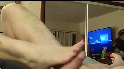 OMG!!! Very Old Granny Gets Cum Over Feet After Perfect Hand And Footjob