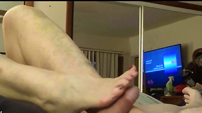 OMG!!! Very Old Granny Gets Cum Over Feet After Perfect Hand And Footjob