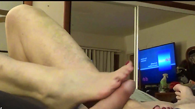 OMG!!! Very Old Granny Gets Cum Over Feet After Perfect Hand And Footjob