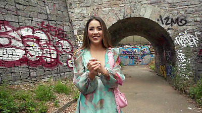 Public Agent - Real hard sex with sexy brunette outdoors