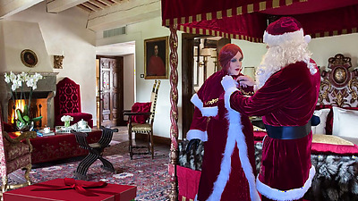 Granny Peggy Sue: Christmas Peg, Suck & Cum In Mouth