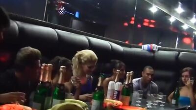 Glam girls at student orgy party on the club