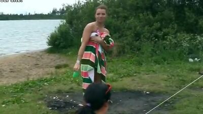 Sexy, drunk weekend on the river shore