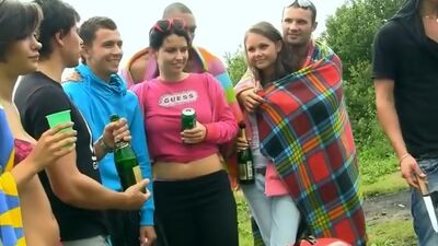 Sexy, drunk weekend on the river shore