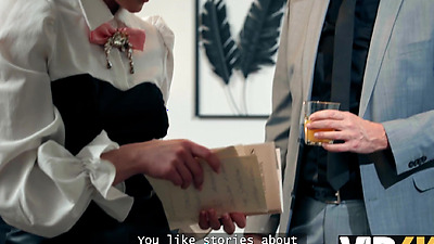 VIP4K. I sucked daddy's shaft not to look silly! And my BF was watching it