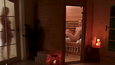 Lesbea Izzy Delphine and cute Russian in sauna