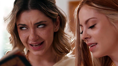 Petite Blonde Demi Hawks & Redhead Bestie Explicit Kait Try Lesbian Sex During Study Session