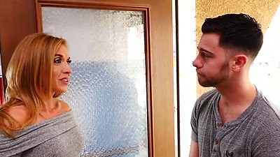 Freshly-divorced MILF, Kate Linn, Wants Cock And Her Son's Friend Is Lucky Enough To Be In The Right Place At The Right Time - Seth Gamble