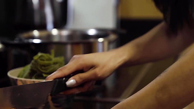 Young Stud Attacks his Hispanic Stepmom in the Kitchen