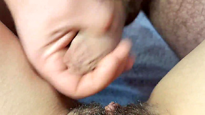 TWICE CUMMING ON HAIRY PUSSY