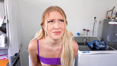 Naughty teen practicing sex with her well hung black stepdad