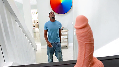 Naughty teen practicing sex with her well hung black stepdad