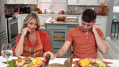 Busty petite stepmom Armani Black finally built up the courage to make her move on her stepson.The big tits milf is fingered till she squirts